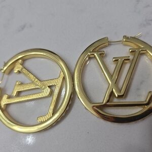Louis Vuitton Gold Hoop Earrings